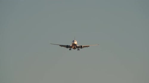 Passenger Jet on Final Landing Approach