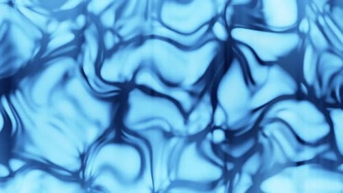 Seamless Abstract Blue Liquid Morphing Background Loop