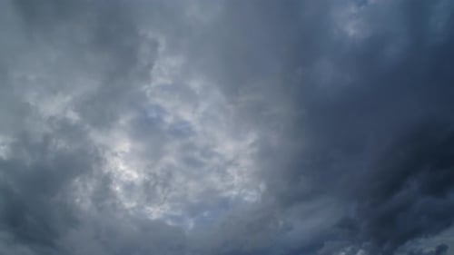 Time-Lapse of Dark and Ominous Storm Clouds
