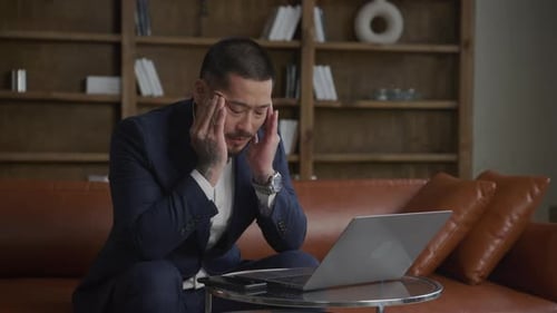 Man Concentrating on His Work Businessman Facing Pressure