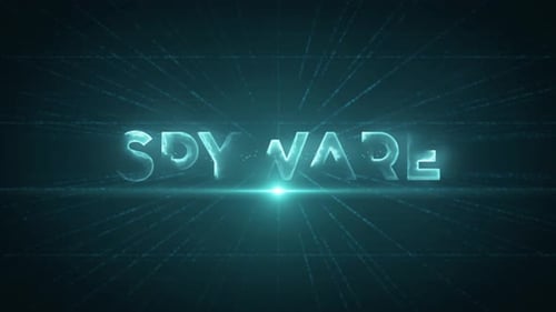 Texto de datos digitales de Spyware 4K