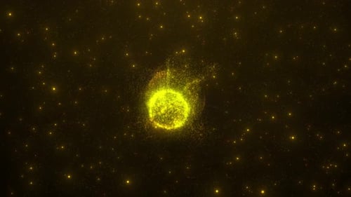 Star Core Loop-Animation, abstrakter Sternkernbewegungshintergrund, leuchtender Sternkern, der sich im Weltraum bewegt