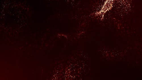 Abstract Fluid Golden Particle Trails Background