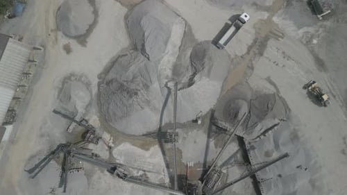 Luftbild des Sandsteinbruchs