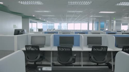 Fresh And Modern Corporate Office Space - Desk And Chairs