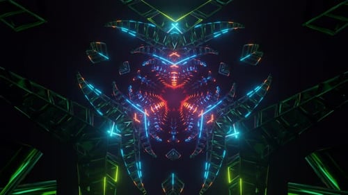 Multicolor Trippy Pattern Animation Visual 3D Mandala Spiritual Pattern