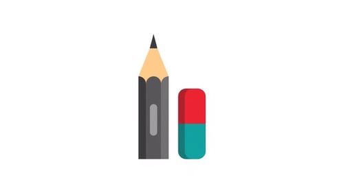 School Pencil Eraser Illustration