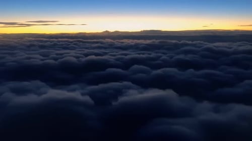 Ethereal Clouds at Sunrise, Aerial View