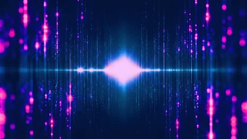 Blue Shiny Lights Moving Background