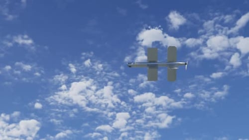 Futuristic 3D Drone Flying Animation with Rotating Wings