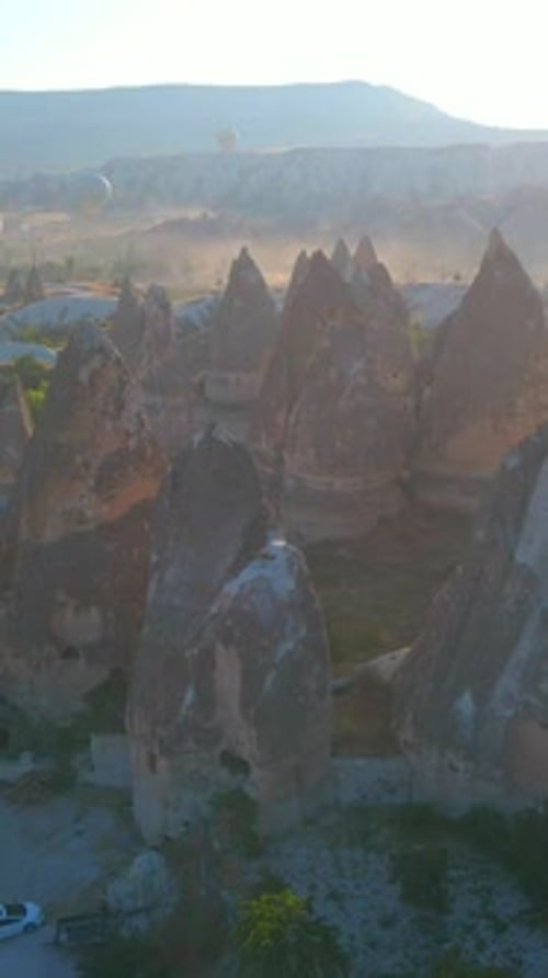 Vertical Video Elevate your Visual Experience with This Captivating Aerial Stock Photo of Goreme