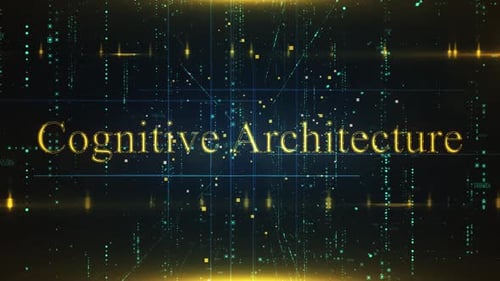 Cognitive Architecture Word On Technology Background