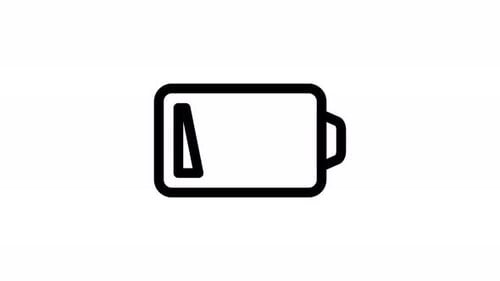 Animated Battery Charging and Discharging Icon Loop