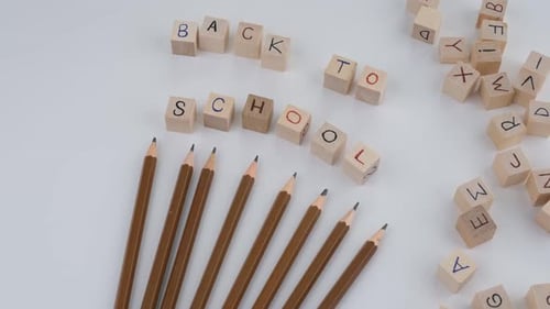 back to school wooden alphabet