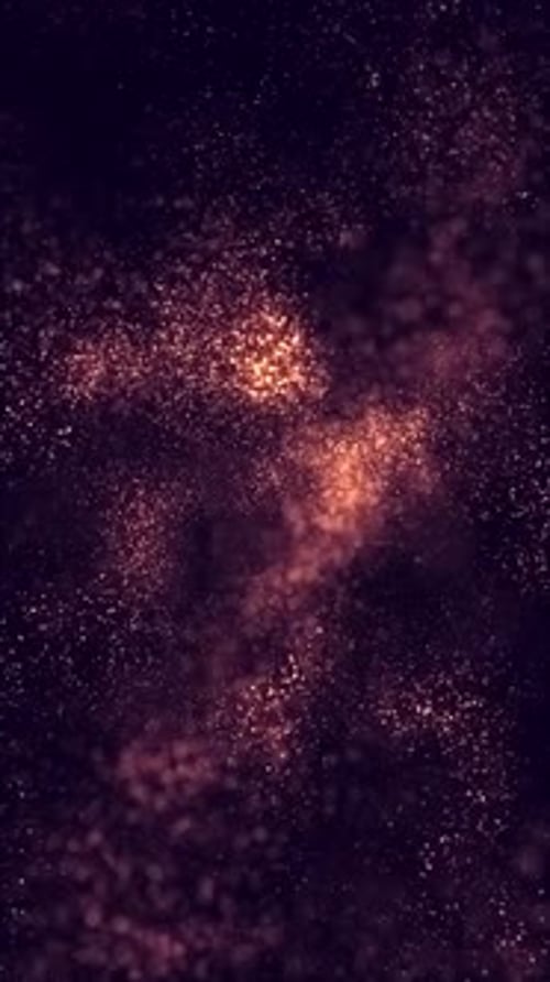 Vertical Golden Particle Swirl in Abstract Style