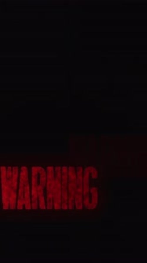 Red Glitch Warning Text Animation Overlay Vertical