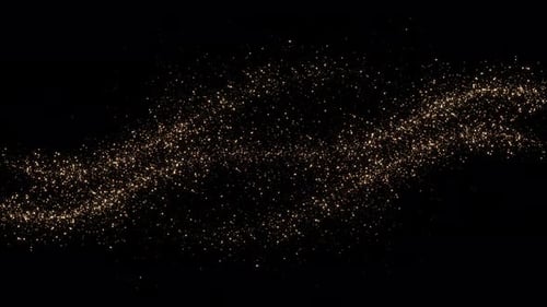 Beautiful golden particles flying shine glitter awards dust abstract Magical shimmering light. Luxur