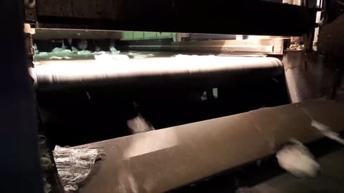 Industrial Conveyor Belt with Plastic Bottles