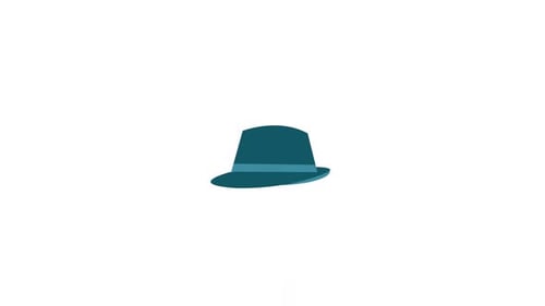 Flat Design Fedora Hat Illustration