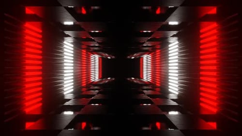 Red And White Neon Stroboscope Room Background Vj Loop In HD