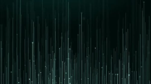 Futuristic Flowing Lines and Glowing Particles in Digital Cyberspace Background HD