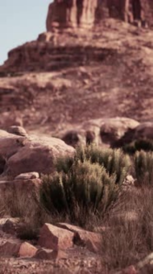 Man Horseback Riding Through Nevada Desert