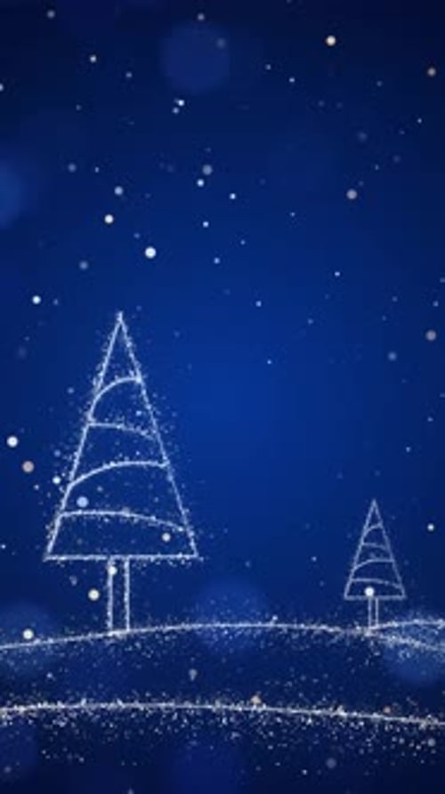 Sparkling Christmas Trees Animation for Holiday Projects