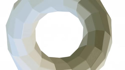 Abstract Geometric Polygon Torus Rotation Animation