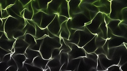 Fluid Glowing Particle Wave Abstract Background