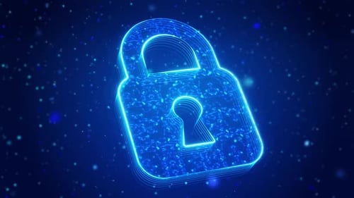 Lock Digital Technology Virtual Screen HUD Hologram Hi Tech Concept