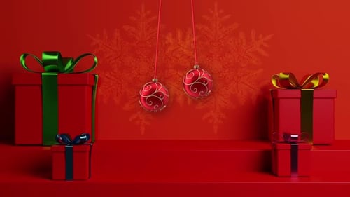 Roter Weihnachtsschleifenhintergrund