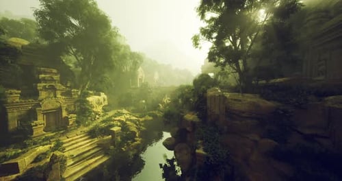 Retraite paisible avec des reflets chatoyants et un environnement texturé