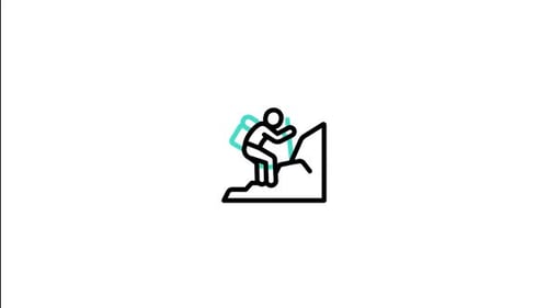 Hiking Animated Icon
