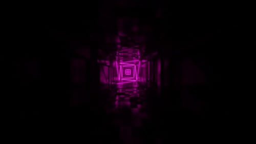 Enter the dynamic neon tunnel for a futuristic digital journey