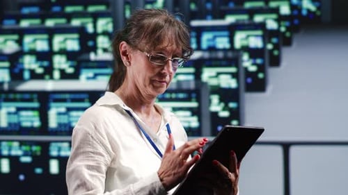 Woman Doing Regular Server Updates