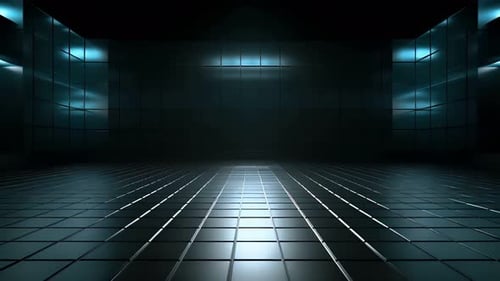 Futuristic 3D Digital Room Logo Reveal Animation