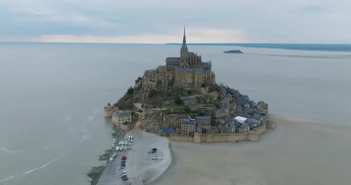 Fly Over Mont SaintMichel One of Europe's Most Unforgettable Sights Located in the Bay Where