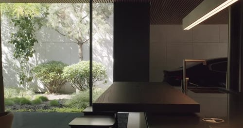 Modern Bedroom Design with Serene Outdoor Garden View