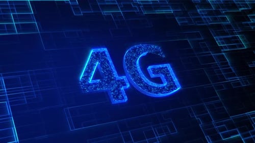 4G text animation 4k. Vd 711
