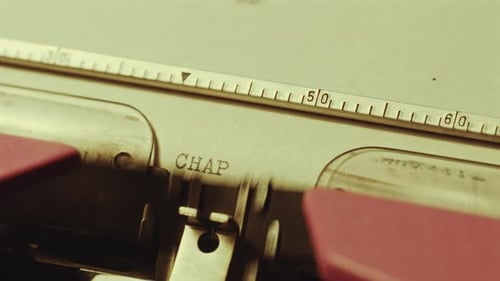 Chapter One Being Printed on Paper with Typewriter