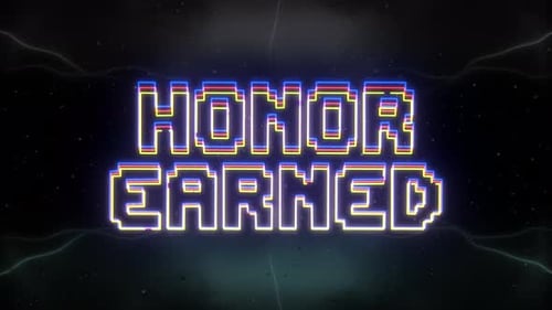Retro Pixel Neon Text Reveal Animation