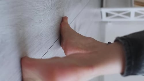 Vertical Floor Heating Home Barefoot Feet Walking