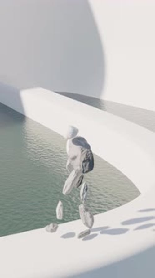 Rock Golem Disintegrating While Walking Animation