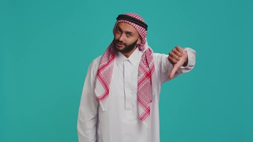 Arab Guy with National Gown and Kufiyah