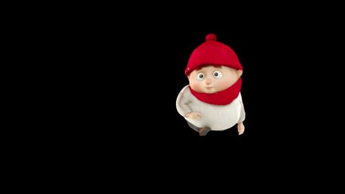 Cute Animated Boy Character Walking and Dancing