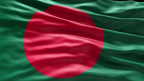 Realistic Waving Bangladesh Flag 3D Loop Animation
