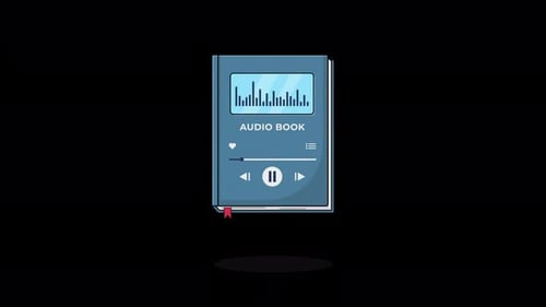 Animated Audio Book Player with Flat Design