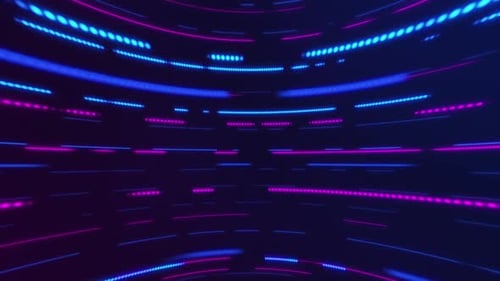 Abstract Neon Light Trails Looping Background Animation