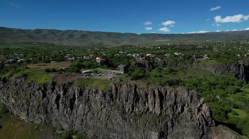 Captivating drone shots of Garni Temple in Armenia, showcasing ancient history.