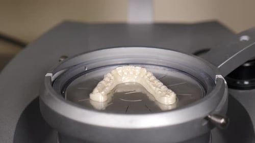 Dental Mold Being Scanned in Laboratory